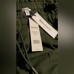 SOLD ‼️JuicyCouture Olive Green Sweatpants super greens velour rhinestone nwt. S